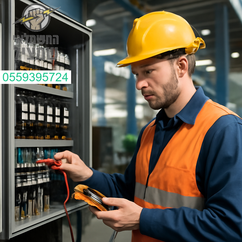 בדיקת חשמל מקצועית במפעל על ידי חשמלאי מוסמך לאיכות ובטיחות מירבית