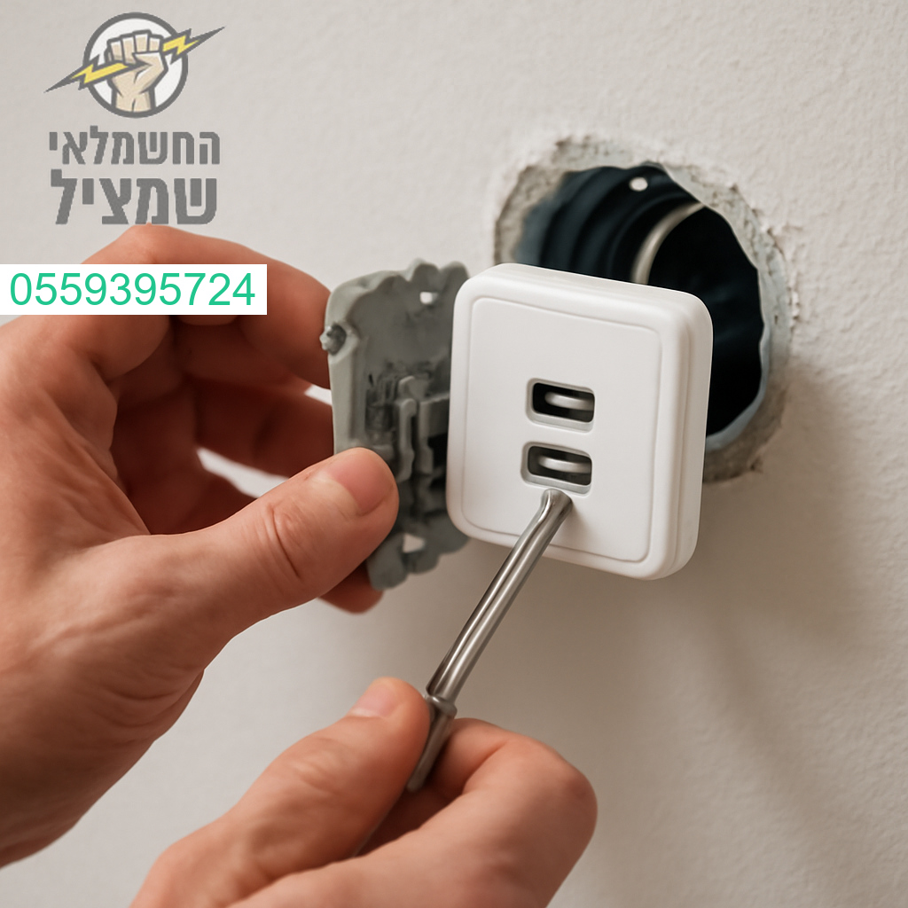 התקנת שקע USB מתקדם בקיר להתאמה מושלמת לצורכי הטעינה בבית או במשרד