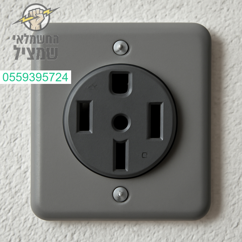 התקנת שקע תלת פאזי למייבש כביסה בביצוע מקצועי ואסתטי על פי תקן