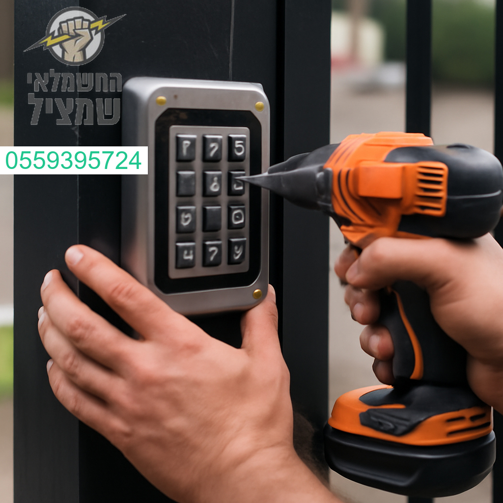 התקנת קודן מתקדם לשער חשמלי עם גימור מקצועי ואיכות ללא פשרות