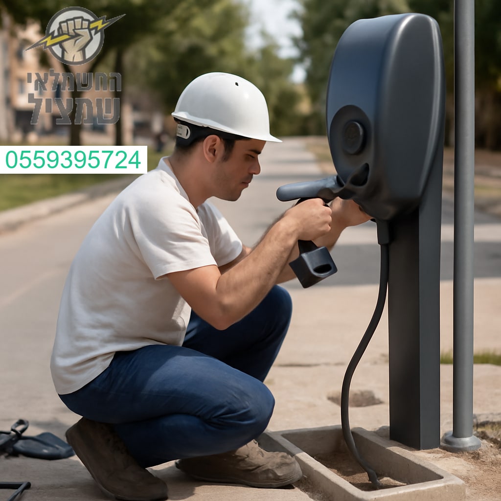 התקנה מקצועית של עמדת טעינה לרכב חשמלי בשדרות ביצוע מדויק ואמין על ידי מומחה מוסמך
