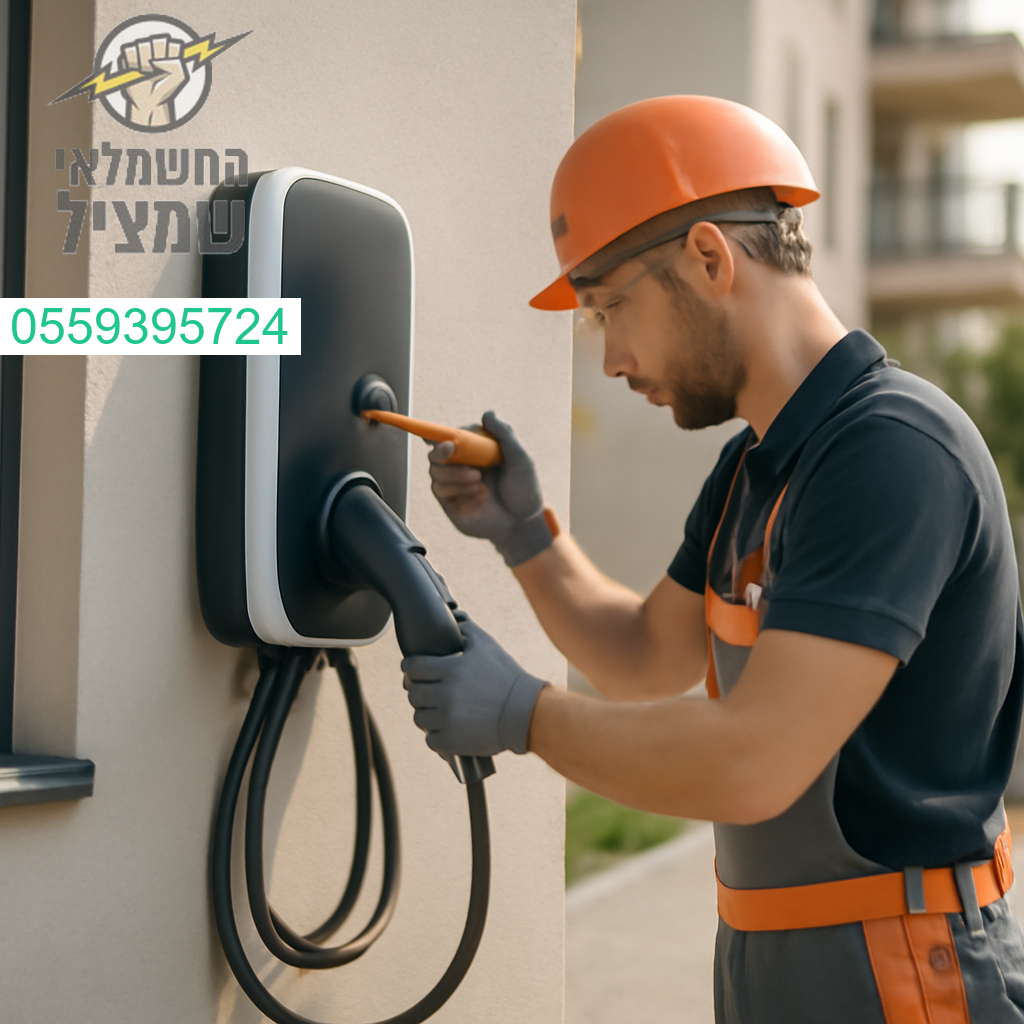 התקנת עמדת טעינה חדשנית לרכב חשמלי בקריית ביאליק בעבודה מקצועית וסטנדרט גבוה