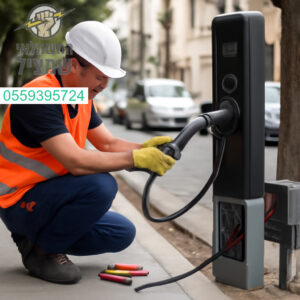 התקנת עמדת טעינה מתקדמת לרכב חשמלי ברחובות עם ביצוע מקצועי ודיוק מירבי