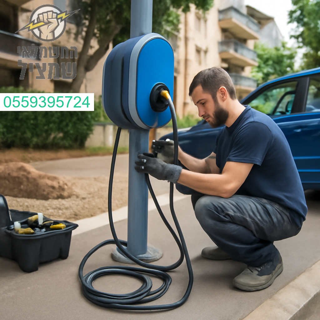 התקנת עמדת טעינה לרכב חשמלי ברמת גימור גבוהה בתל אביב על ידי צוות מקצועי ומנוסה