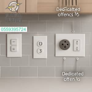 פתרונות חשמל חכמים למטבח חדש עם שקעים ייעודיים ומפסקים בטיחותיים למכשירי חשמל כבדים